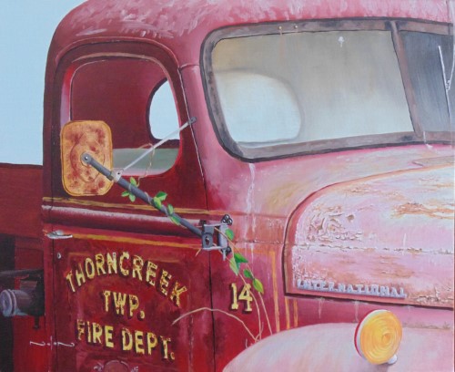 how to paint weathered car in oil painting