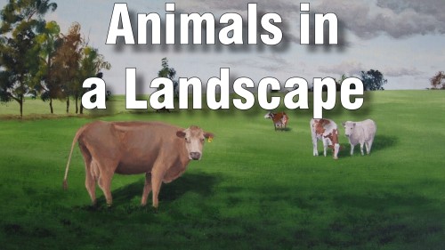 how to paint animals in distance landscape acrylic