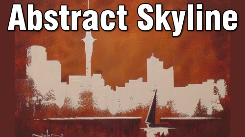 how to paint abstract skyline in oil