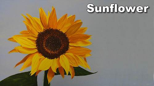 how to paint sunflowers