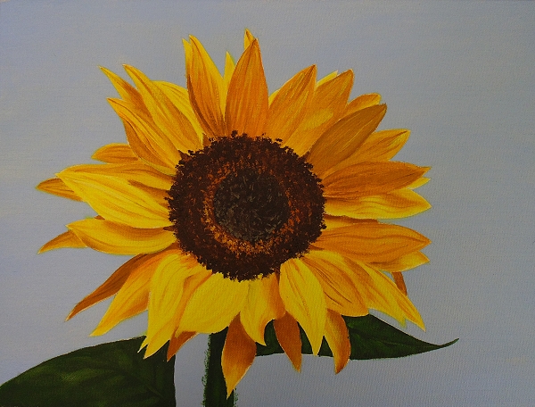 how to paint a sunflower flower painting in oil