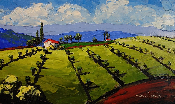 Painting knife techniques class landscape tutorial