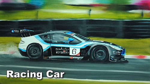 how to paint a racing car in oil
