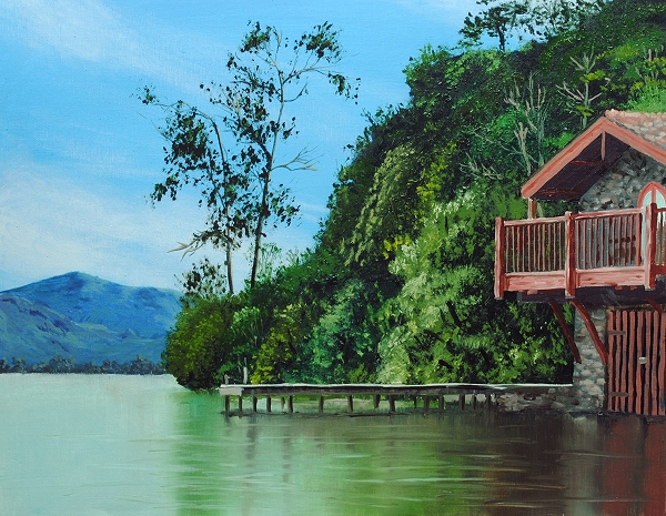 how to paint trees water wood