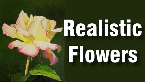 how to paint realistic flowers oil