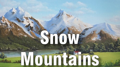 how to paint snow mountain oil