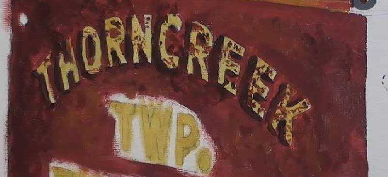 paint the sign on the door