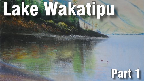 how to draw lake wakatipu part 1 pastel