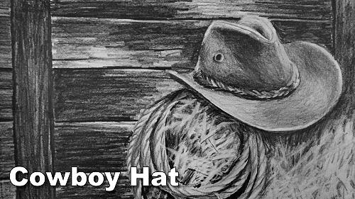 how to draw a cowboy hat still life