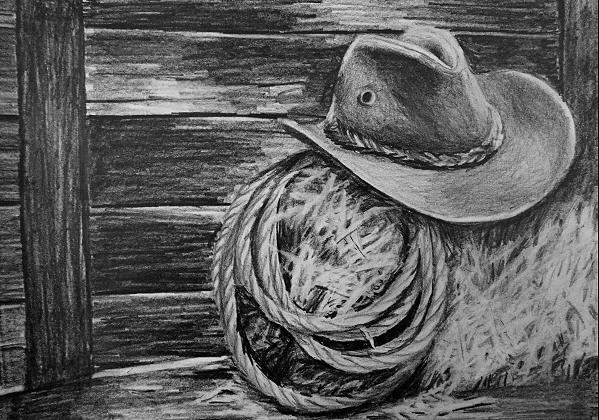 how to draw hats cowboy rope straw