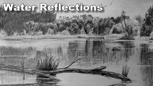 how to draw water reflections