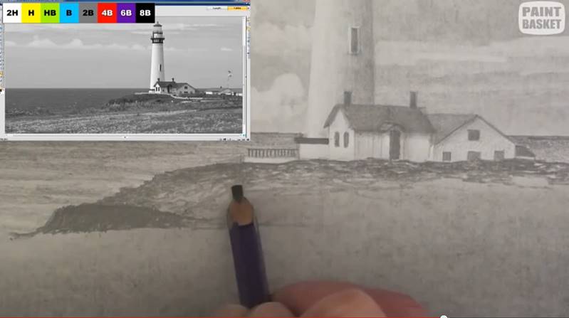 draw rocky ground