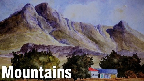 how to paint mountain watercolour