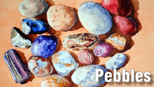 how to paint pebbles watercolour