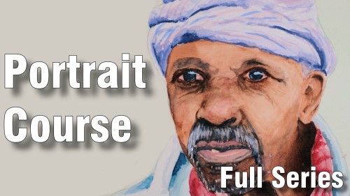 how to paint portrait course full watercolour