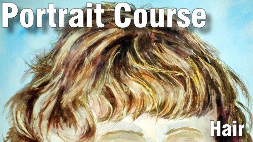 how to paint hair portrait course watercolour