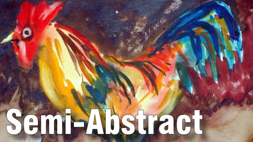 how to paint semi-abstract watercolour