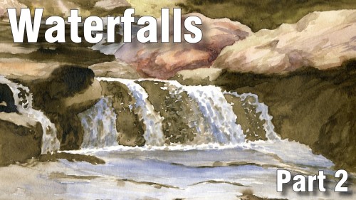 how to paint waterfall part two watercolour