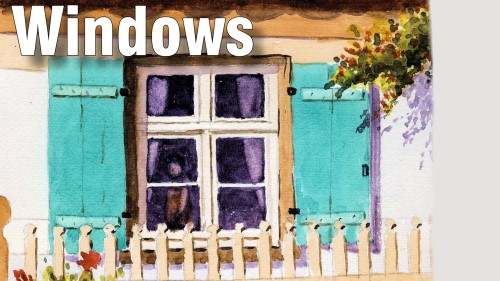 how to paint windows watercolour