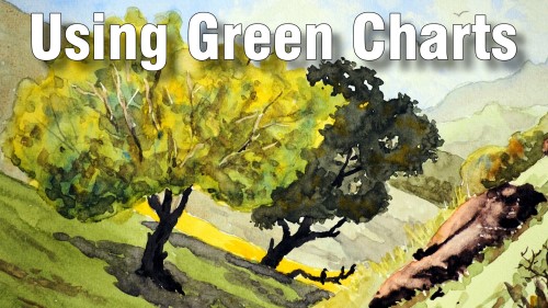 how to use green charts watercolour