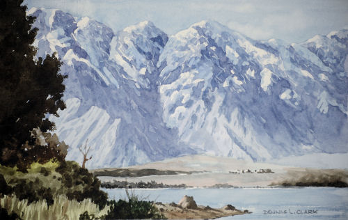 snow on mountain